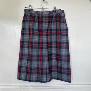 Vintage 1980s Plaid Pendleton Skirt